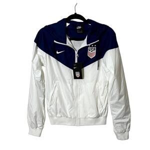 Nike USA Soccer Windrunner Jacket Women's Small - White & Navy - NWT
